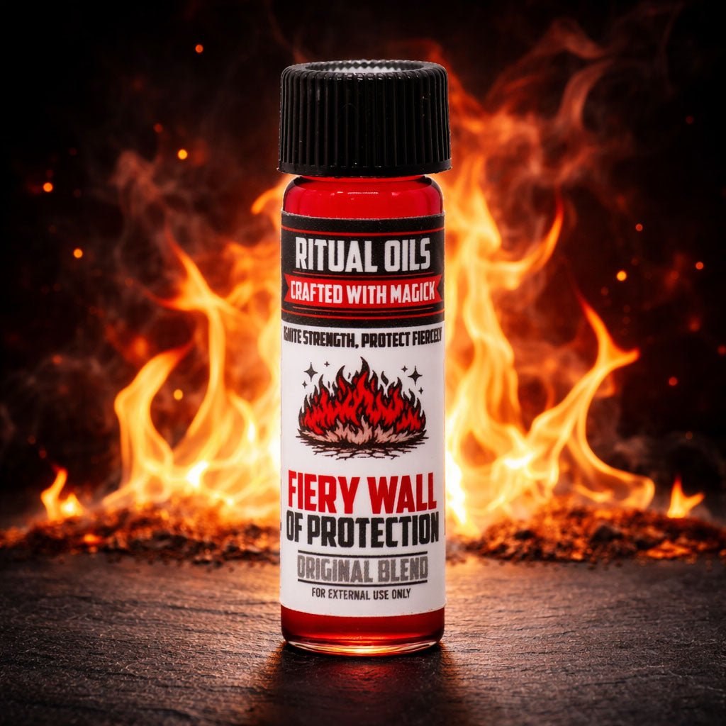Fiery Wall of Protection Ritual Oil by 13 Moons