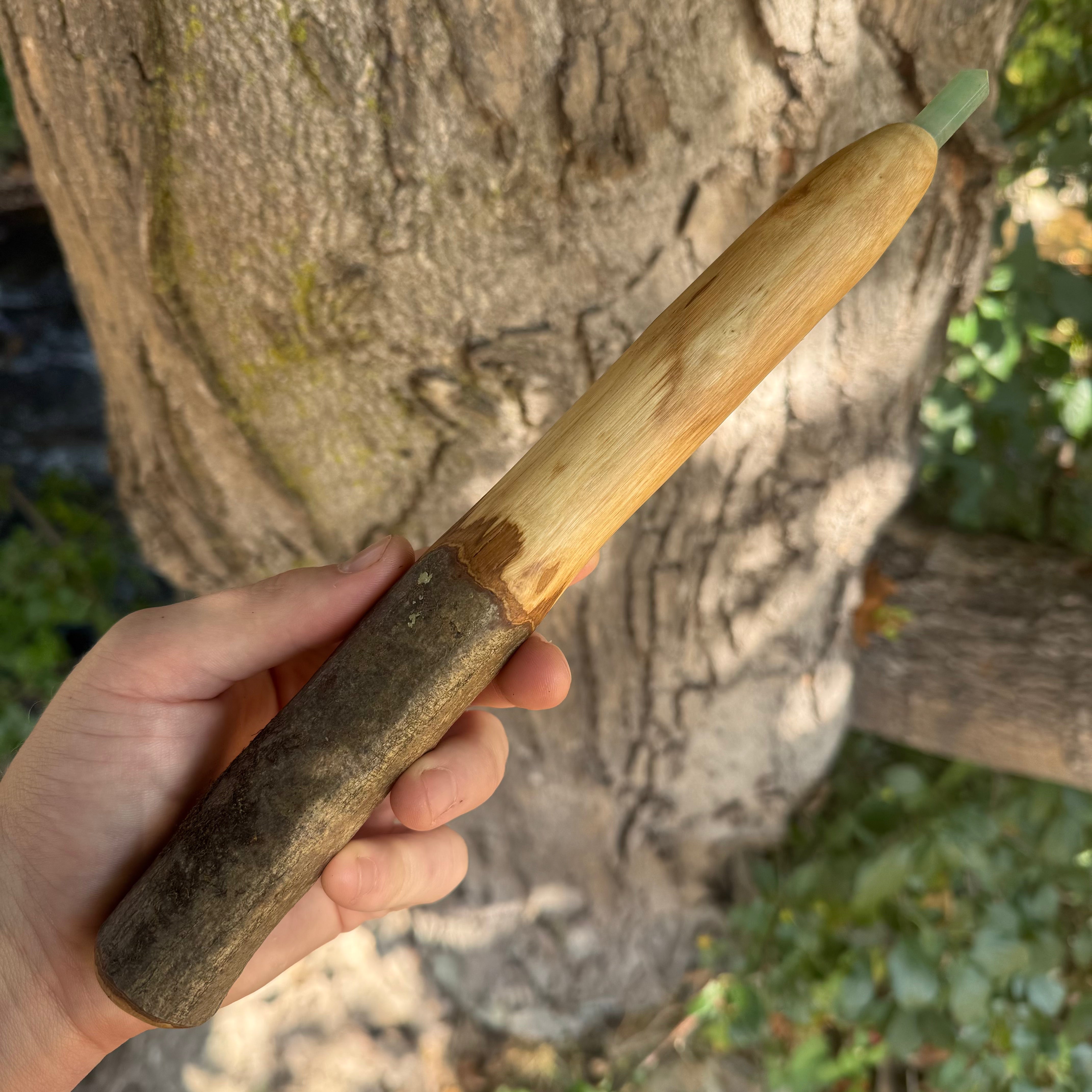 Ironwood Wand with Green Aventurine Crystal Point