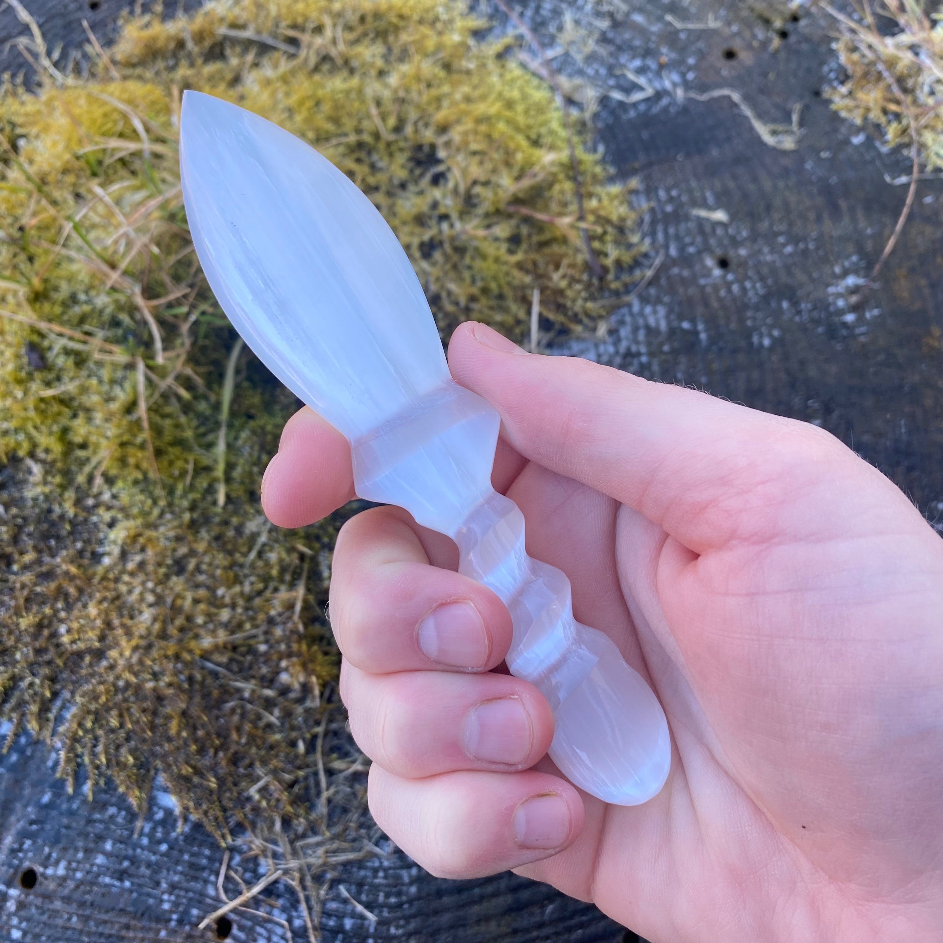 Selenite Moon Athame