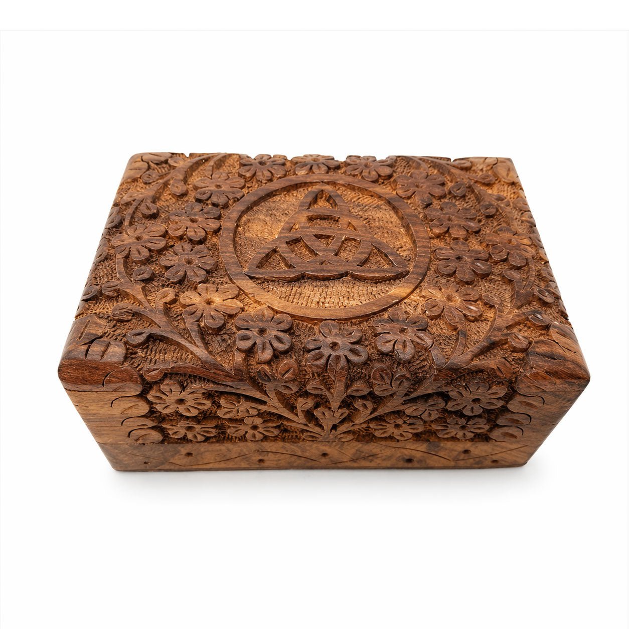 Triquetra Carved Wood Box