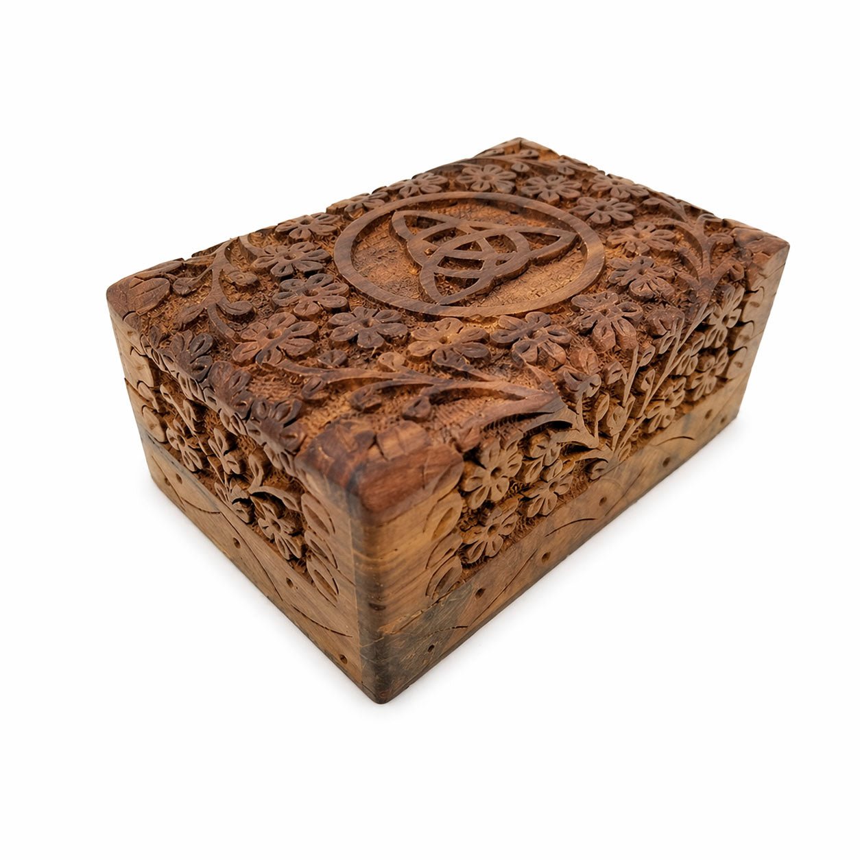 Triquetra Carved Wood Box