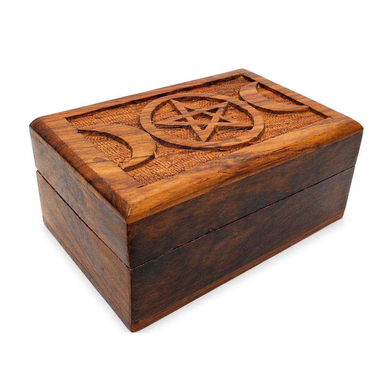 Triple Goddess Pentagram Wooden Box