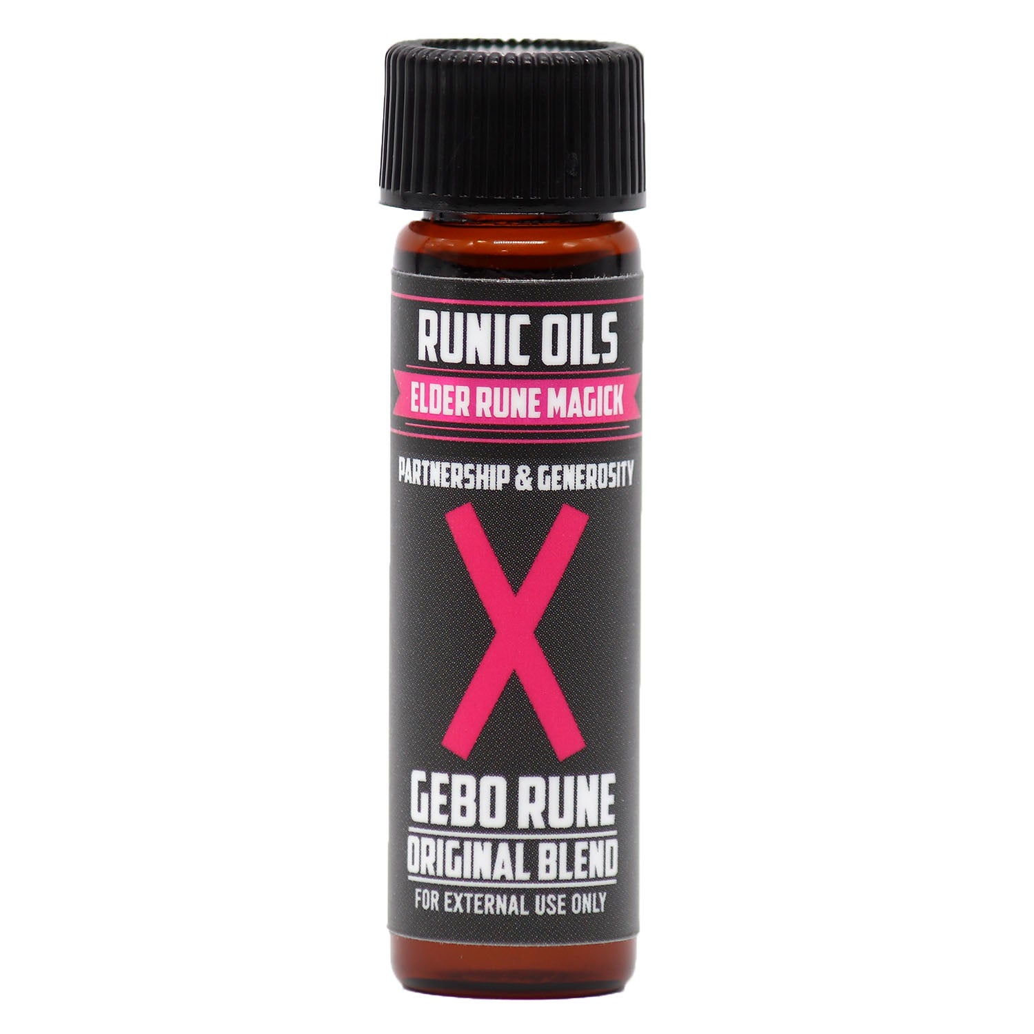 Gebo Rune Partnership & Generosity Ritual Oil by 13 Moons