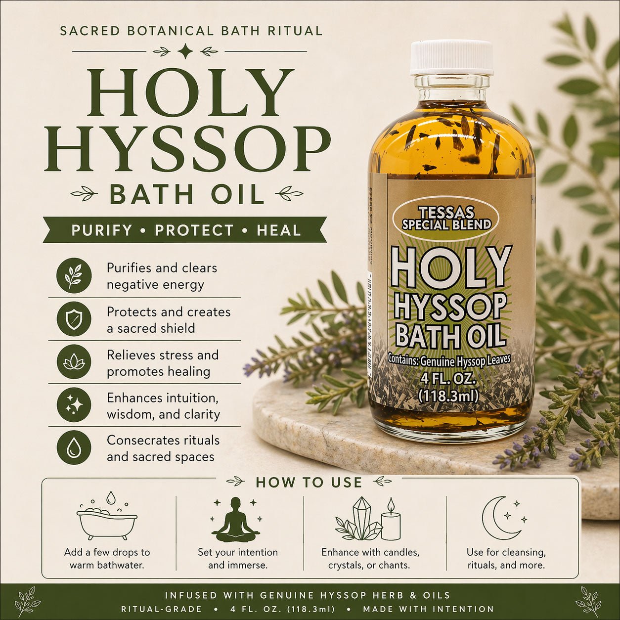 Holy Hyssop Bath Oil