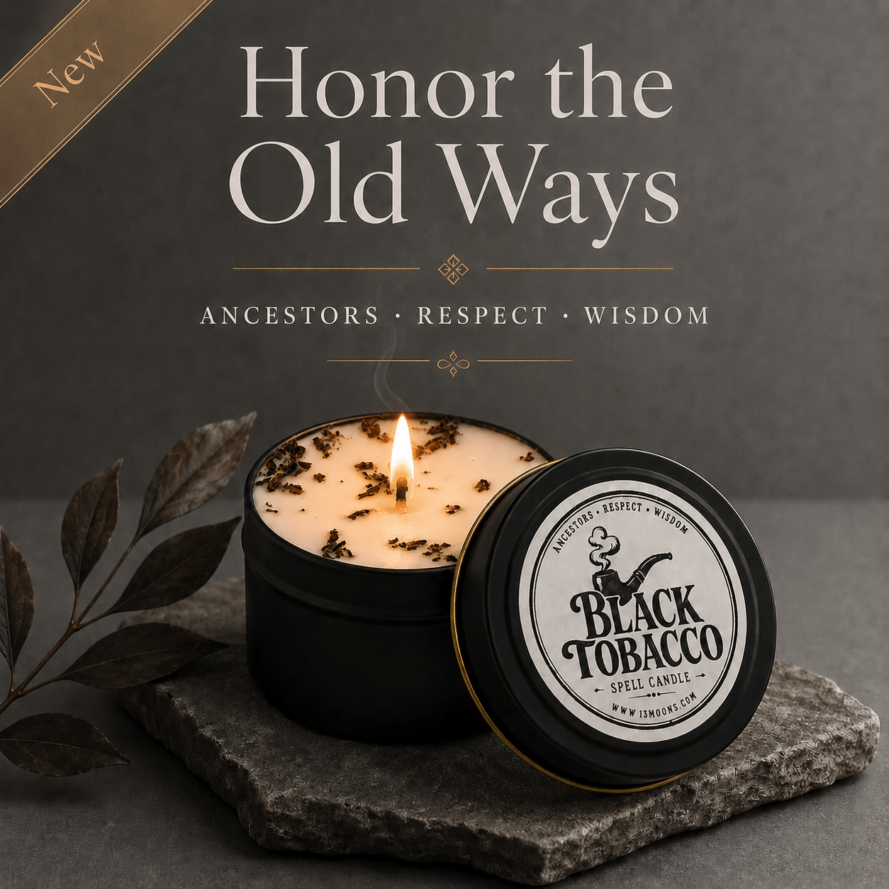 Black Tobacco Witchcraft Spell Candle