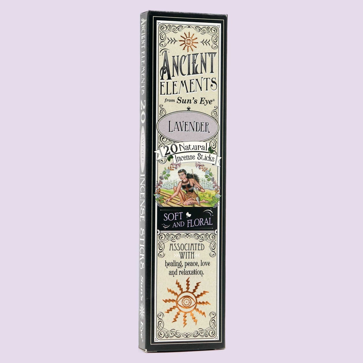 Ancient Elements Lavender - Sun's Eye Incense Sticks 20 Pack