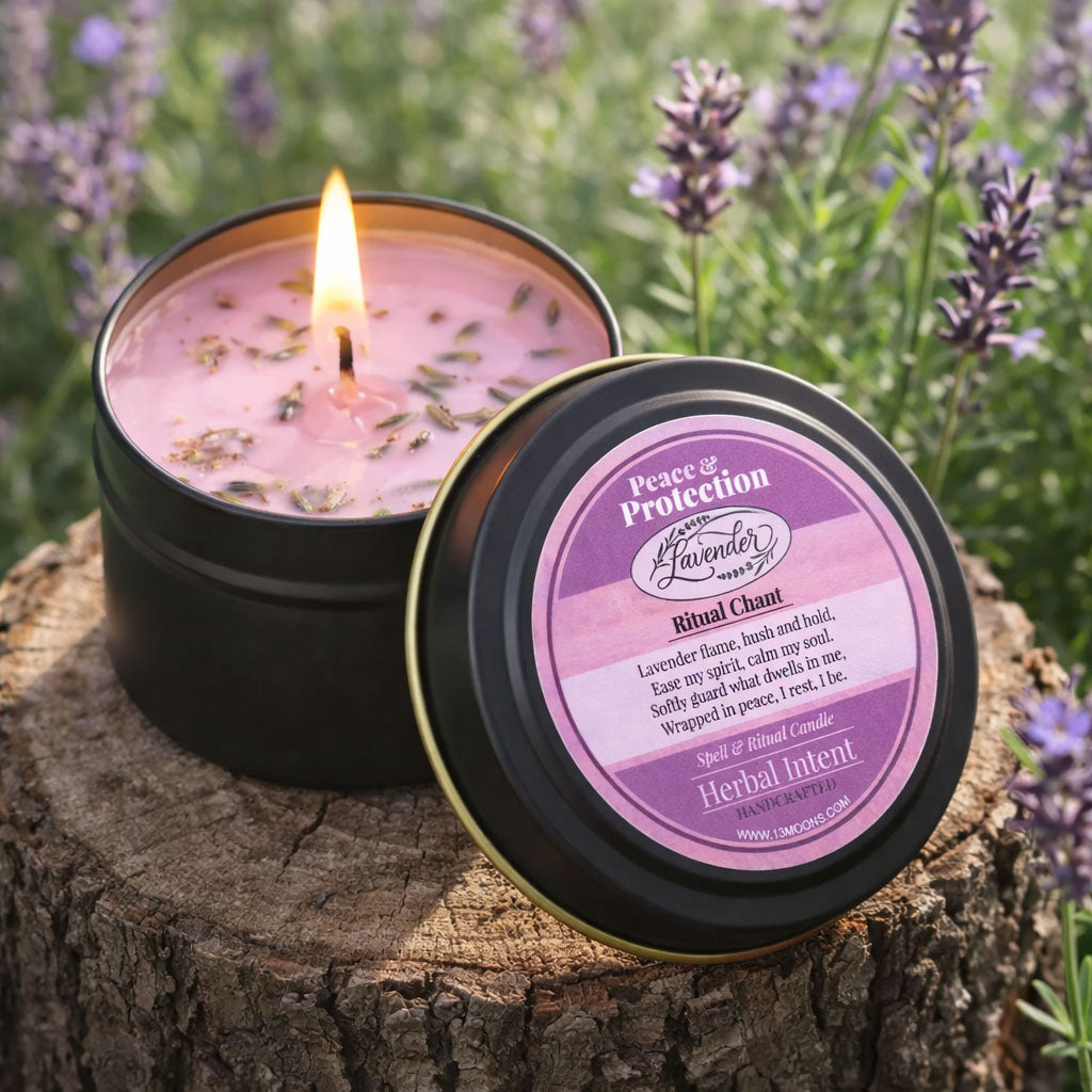 Lavender Peace & Protection Spell Candle