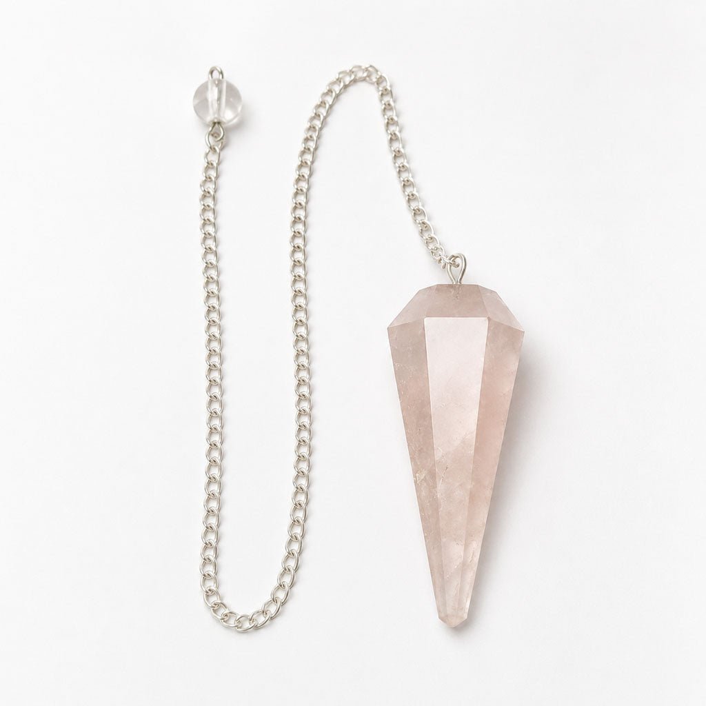 Rose Quartz Faceted Pendulum
