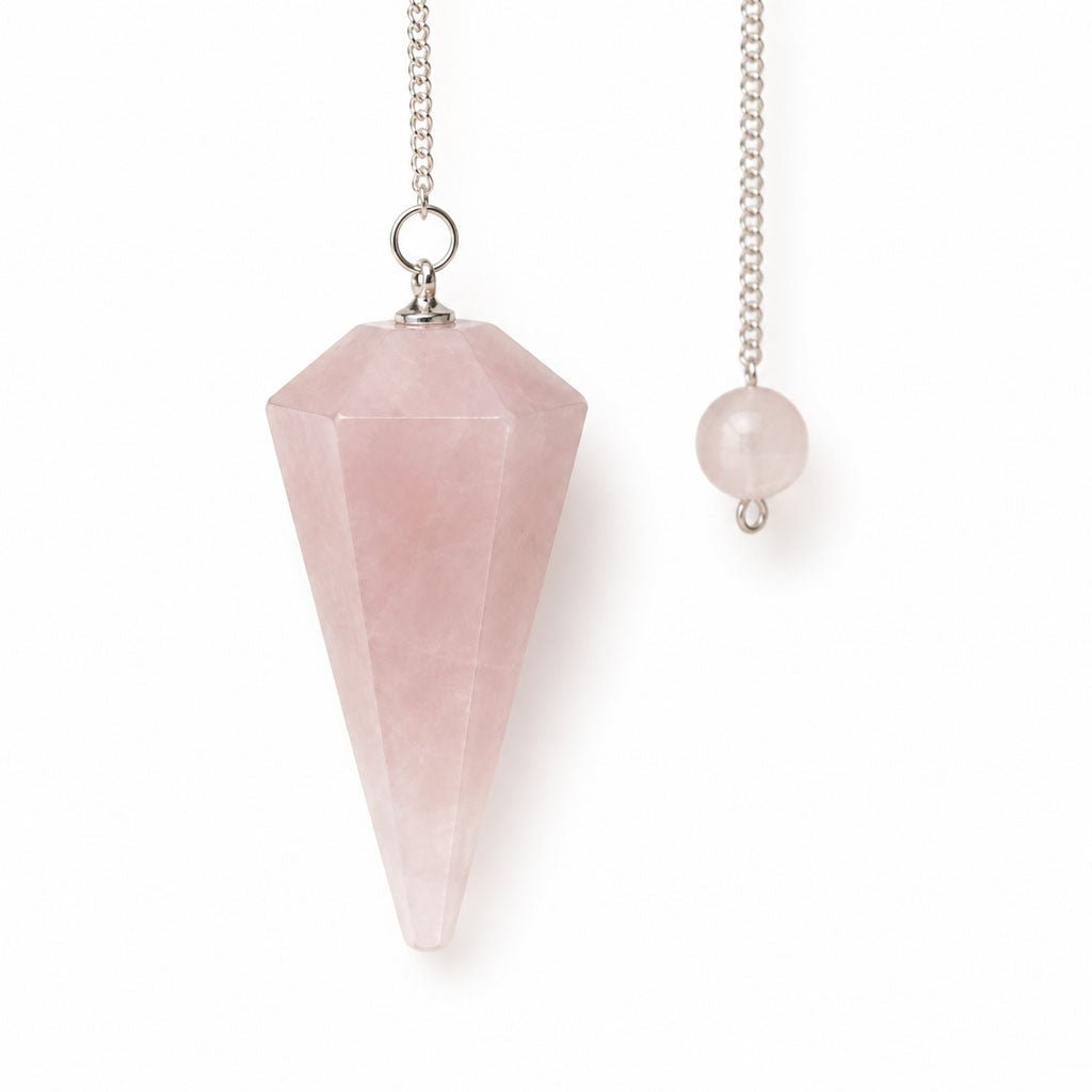 Rose Quartz Faceted Pendulum