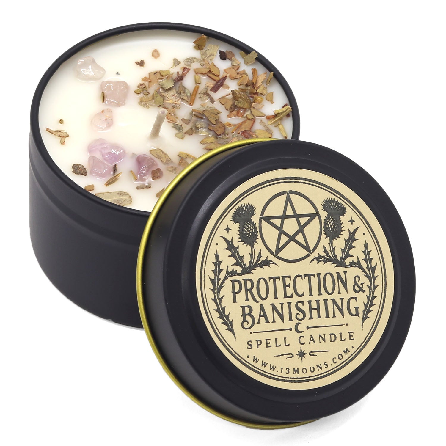Protect & Banish Witchcraft Spell Candle by 13 Moons