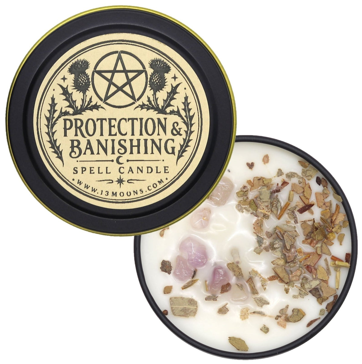 Protect & Banish Witchcraft Spell Candle by 13 Moons