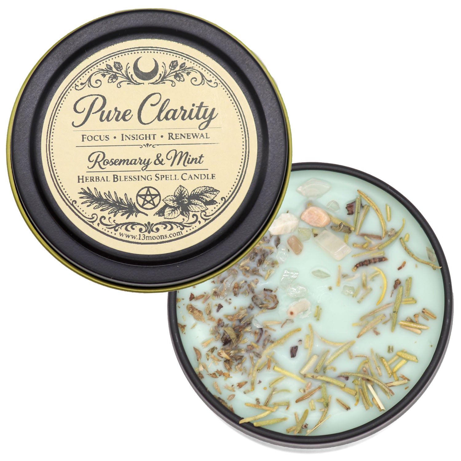 Pure Clarity Herbal Blessing Spell Candle
