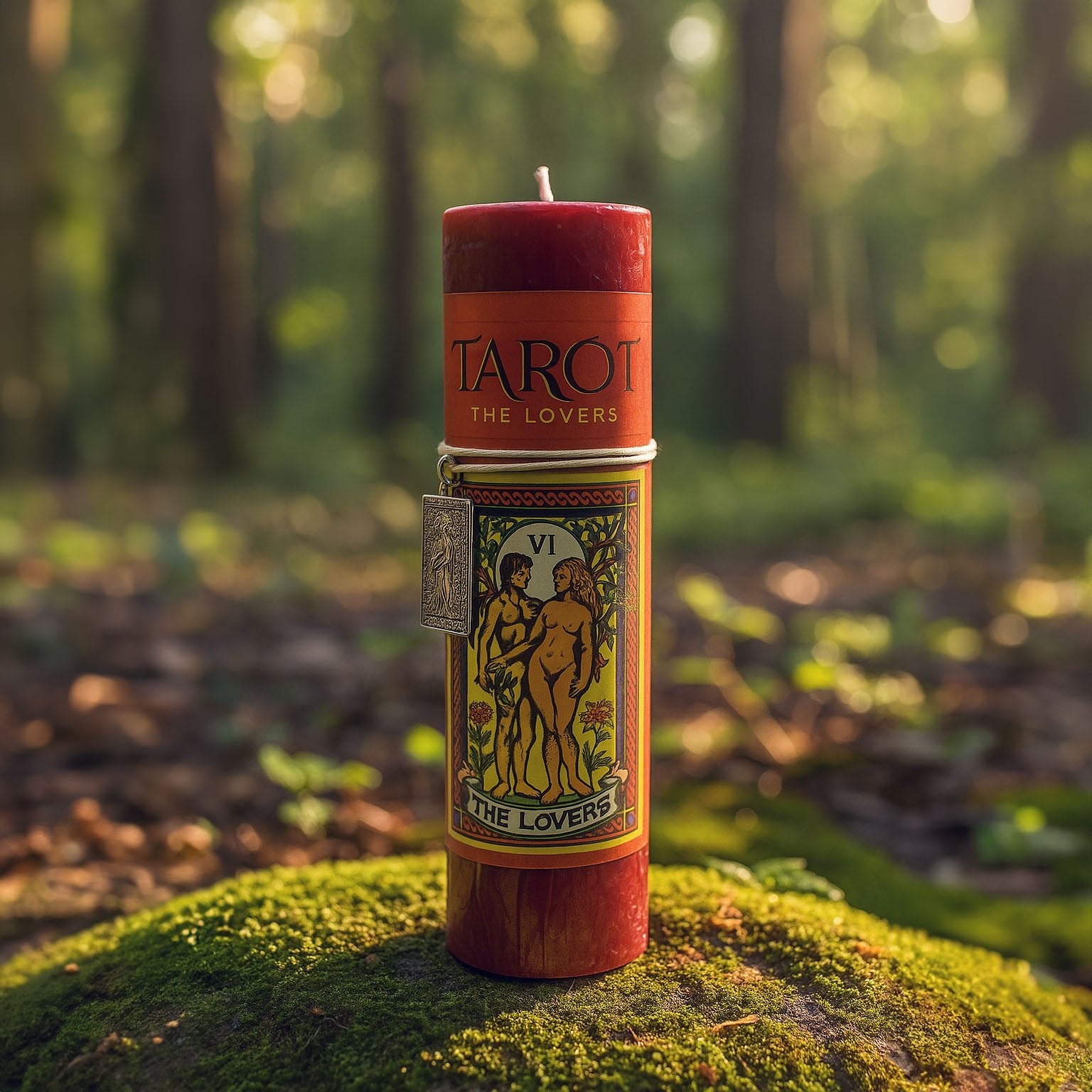 The Lovers Tarot Pendant Candle