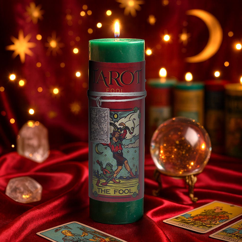 The Fool Tarot Pendant Candle