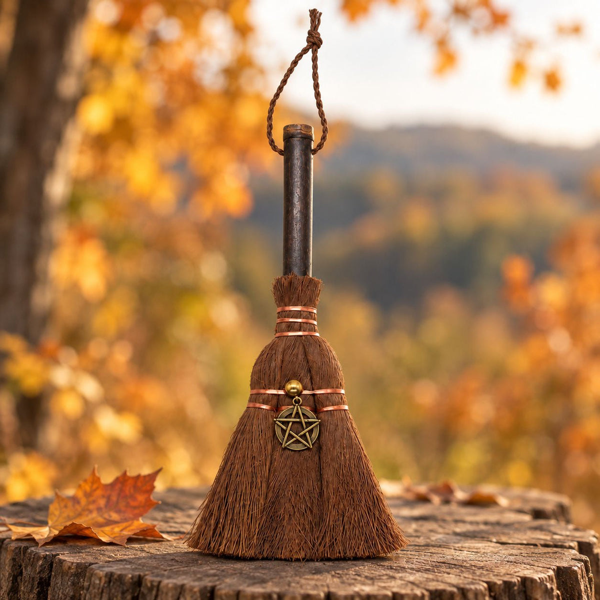 Pentagram Altar Broom – Mini Ritual Besom