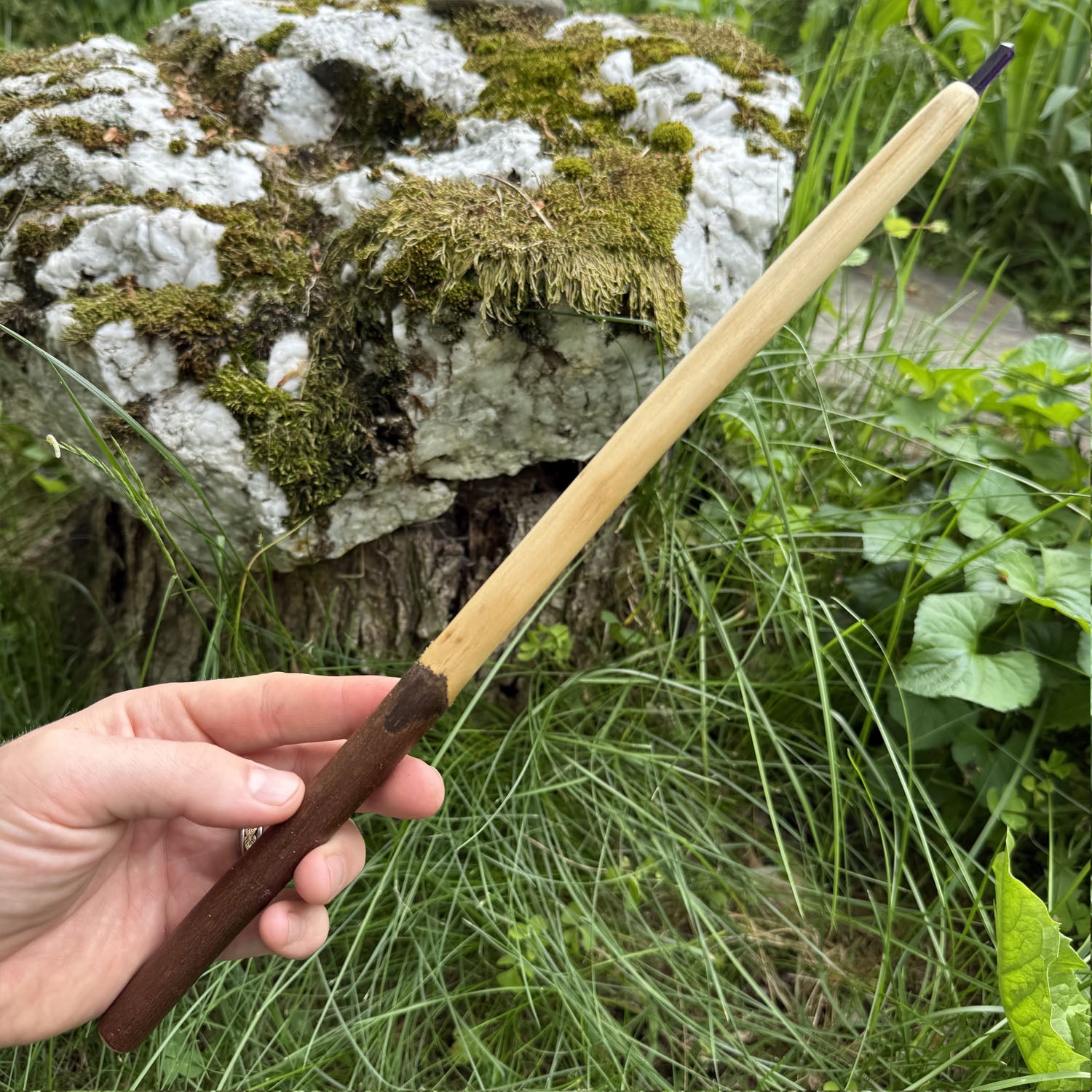 Willow Wand 13 Inch with Amethyst Crystal Point