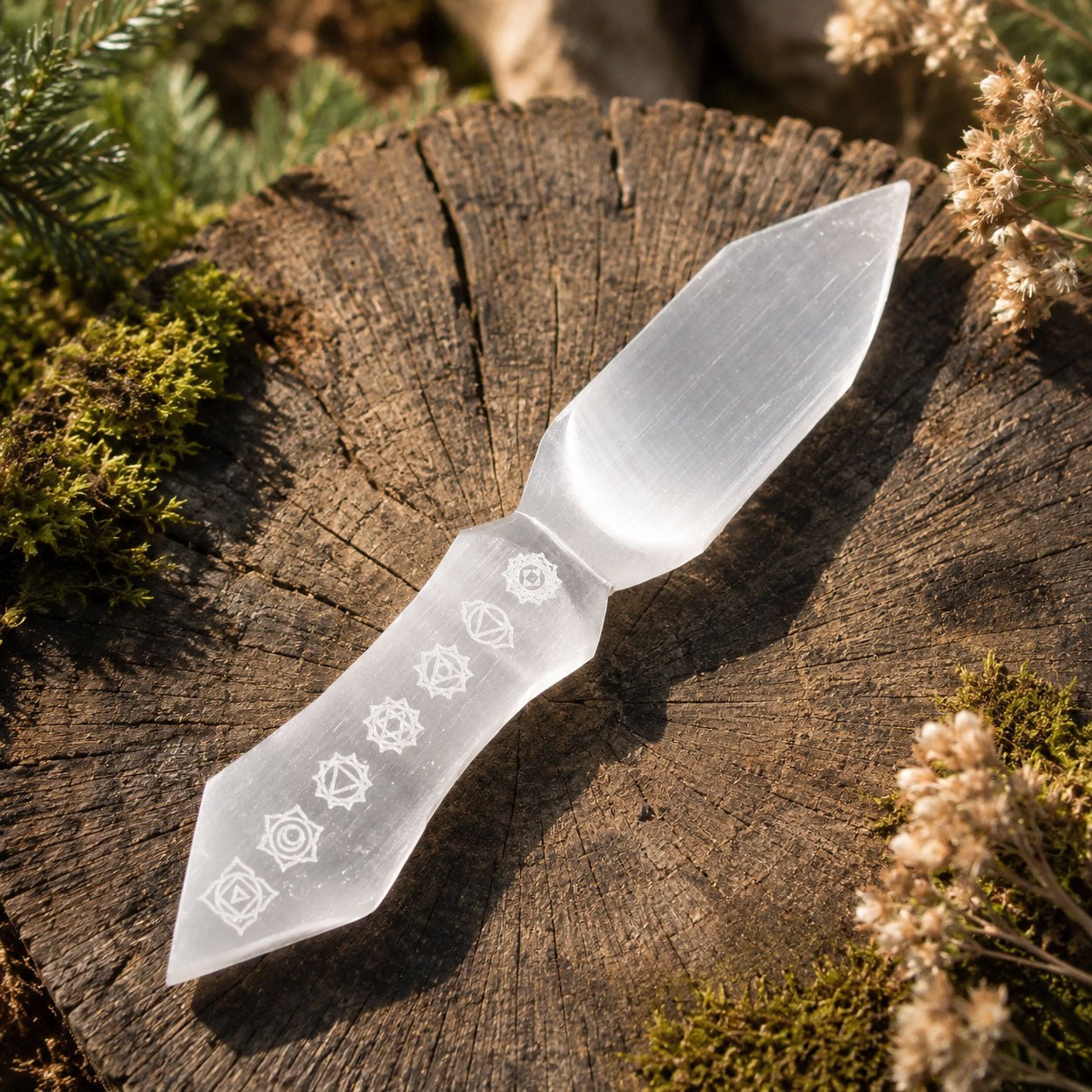 Chakra Selenite Athame