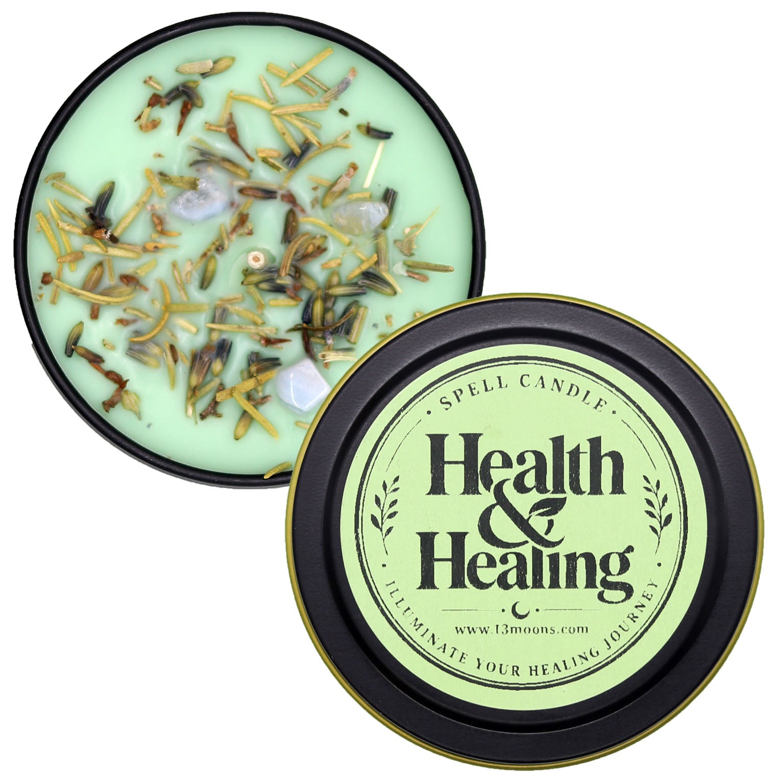 Health & Healing Witchcraft Spell Candle by 13 Moons