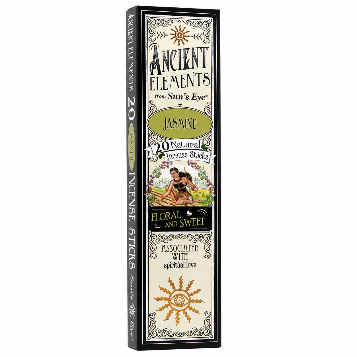 Ancient Elements Jasmine - Sun's Eye Incense Sticks 20 Pack