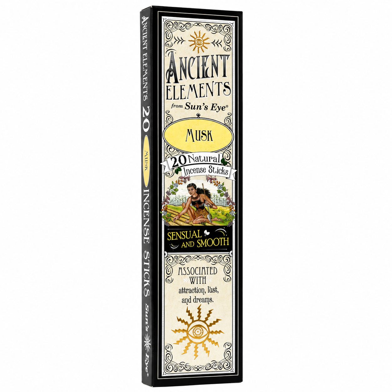 Ancient Elements Musk - Sun's Eye Incense Sticks 20 Pack