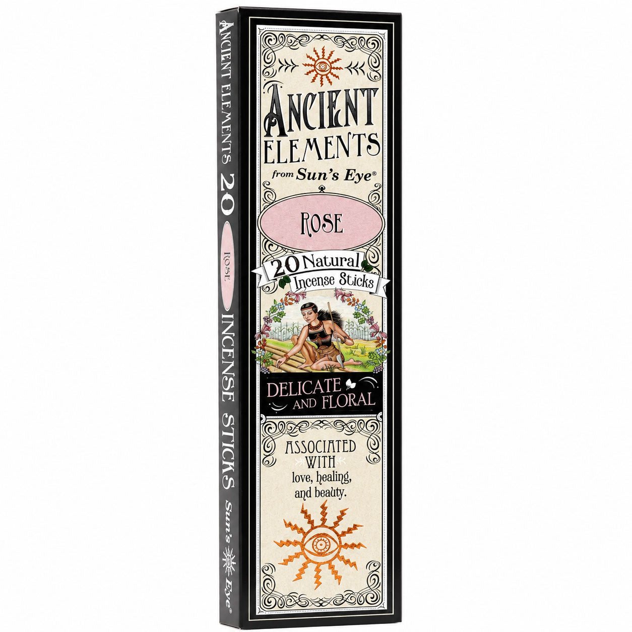 Ancient Elements Rose - Sun's Eye Incense Sticks 20 Pack