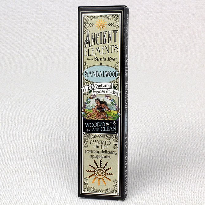 Ancient Elements Sandalwood - Sun's Eye Incense Sticks 20 Pack