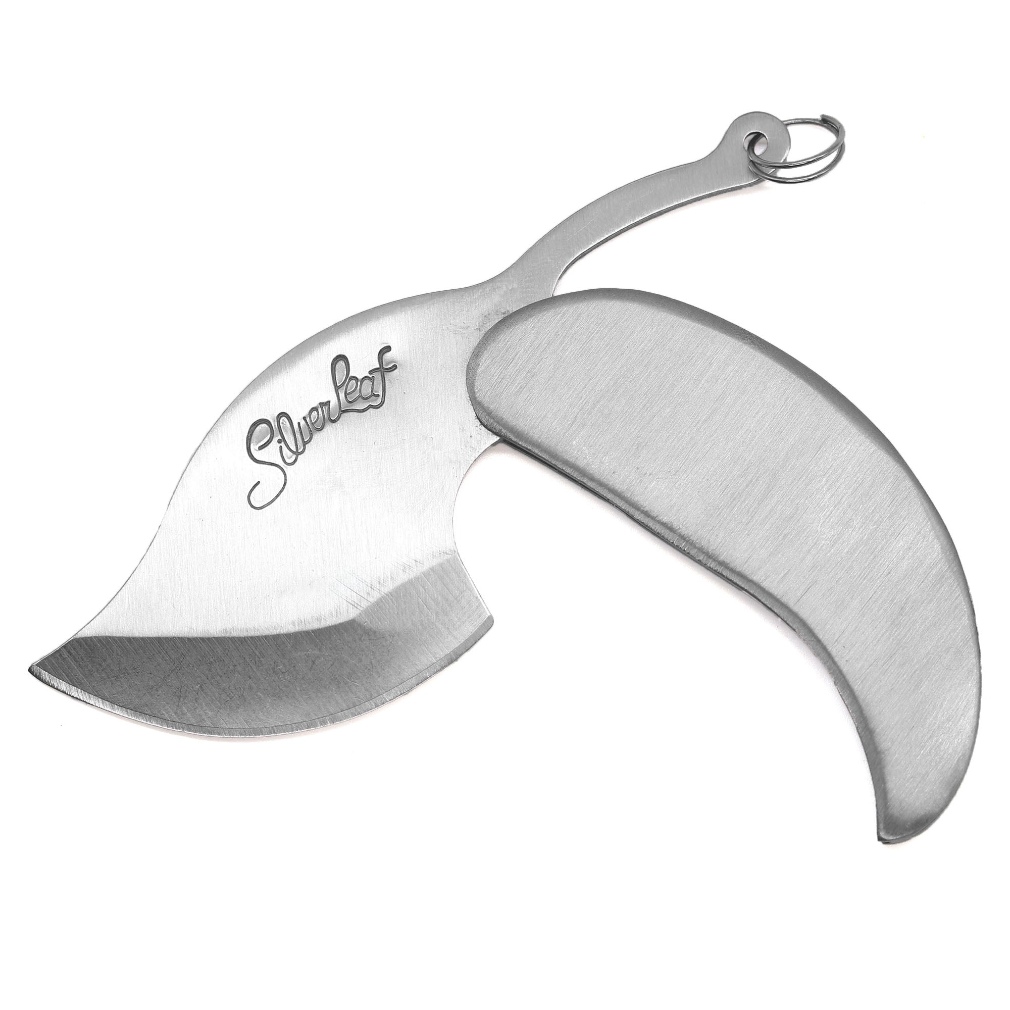 Silver pocket boline with 'Silverleaf' branding on a white background