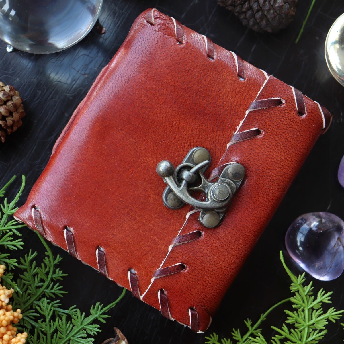 1842 Poetry Leather Journal, 3 1/4 x 4 - 13 Moons