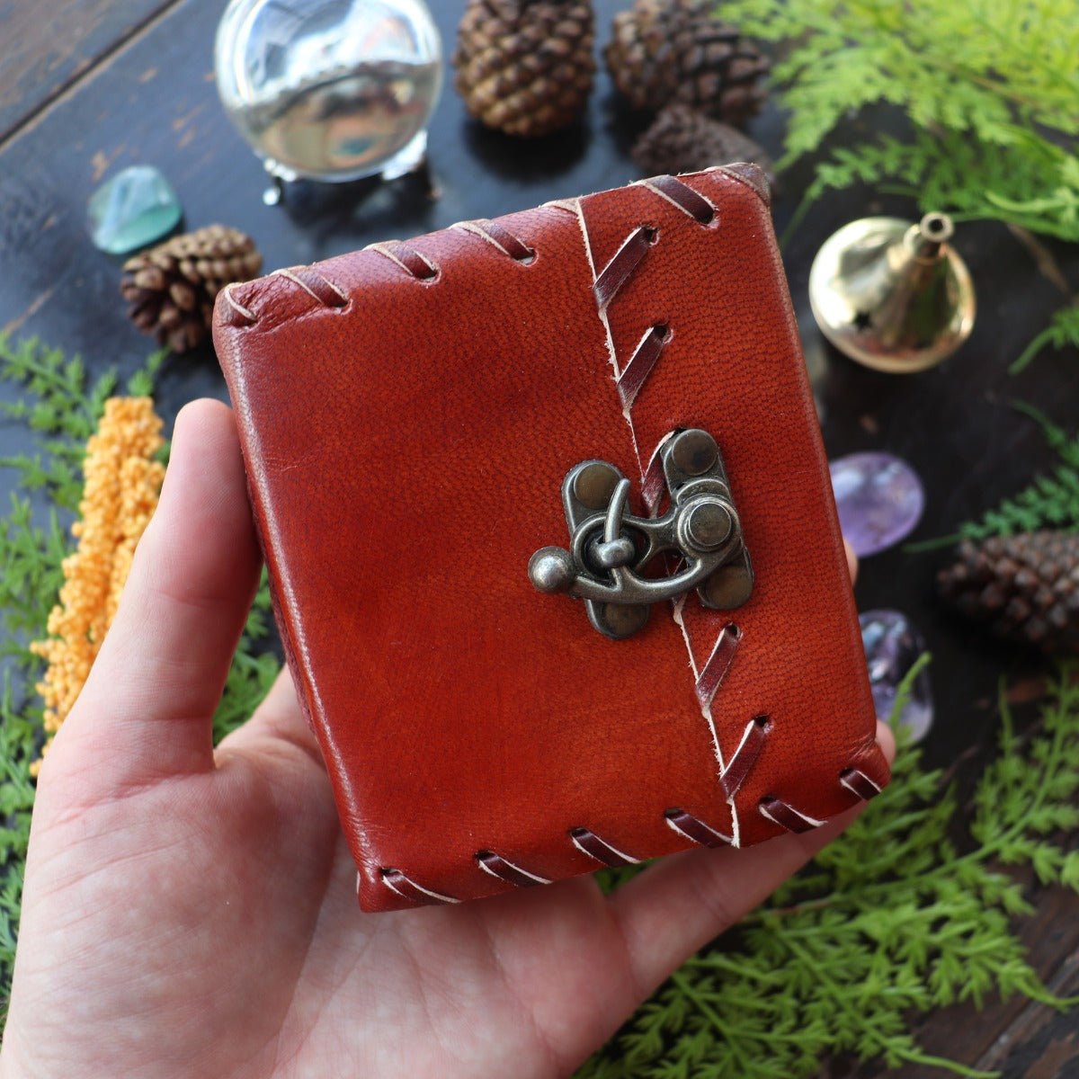 1842 Poetry Leather Journal, 3 1/4 x 4 - 13 Moons