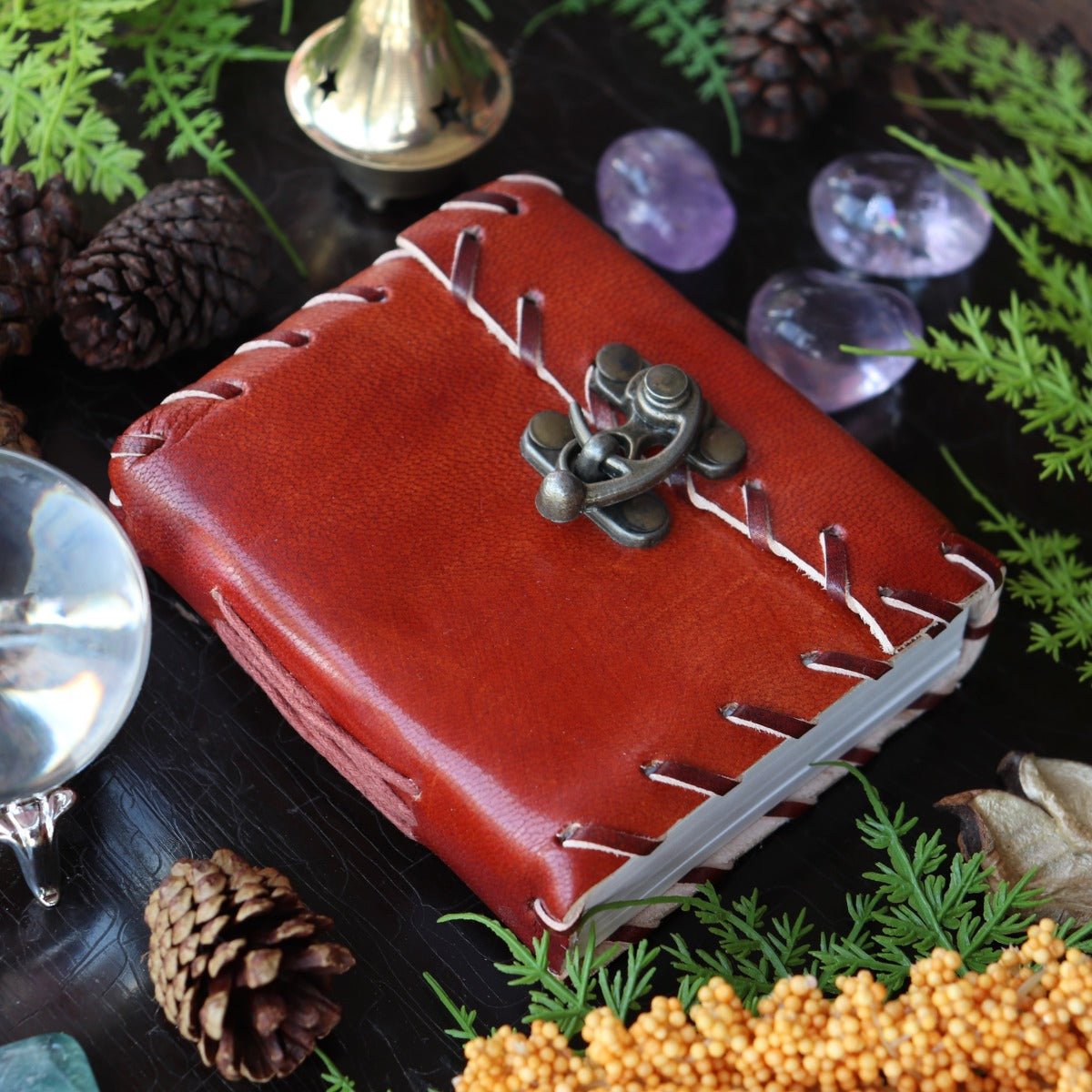 1842 Poetry Leather Journal, 3 1/4 x 4 - 13 Moons