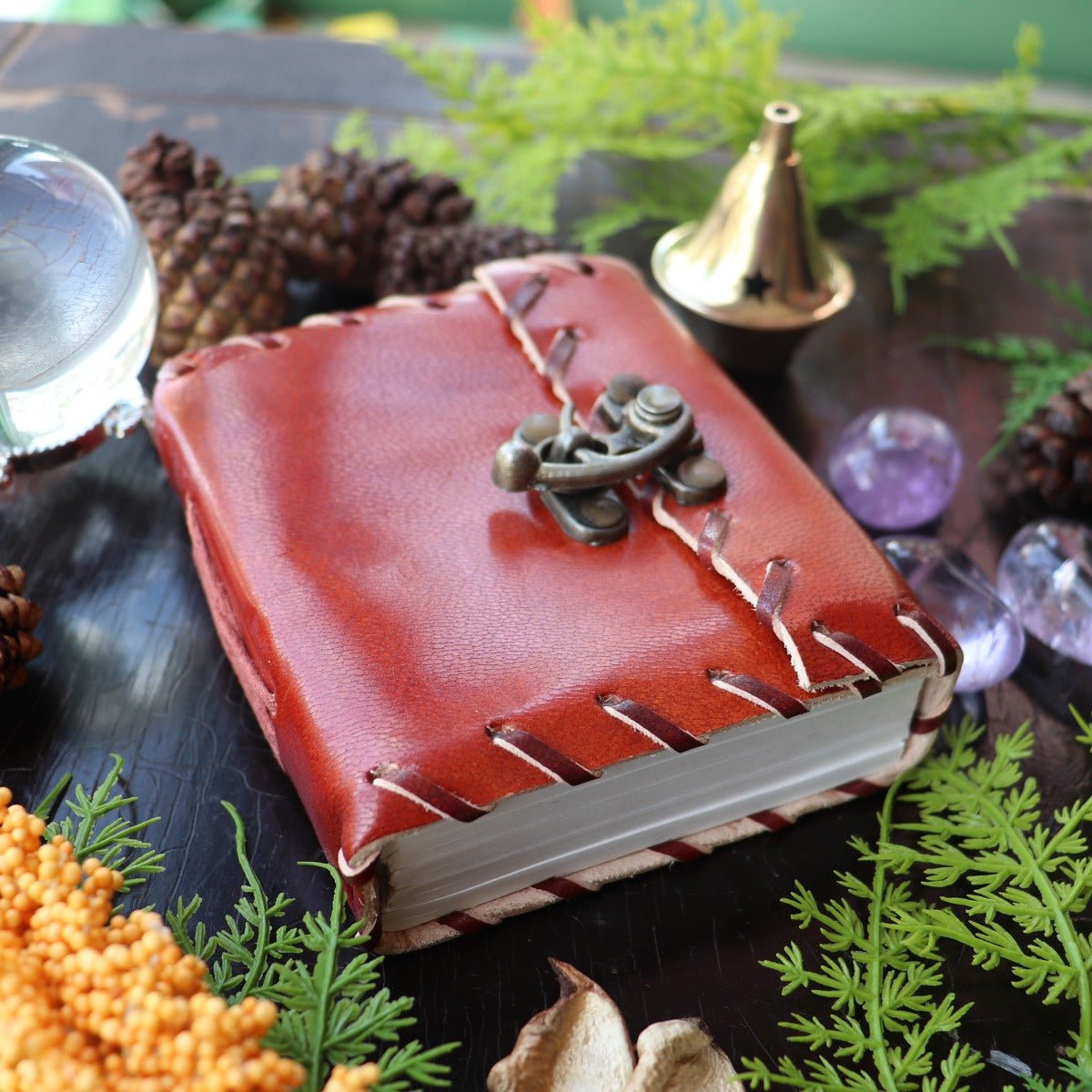 1842 Poetry Leather Journal, 3 1/4 x 4 - 13 Moons