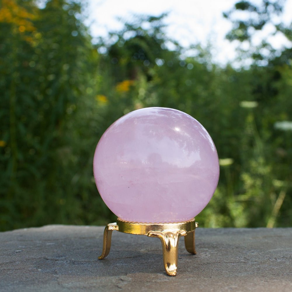 2 inch Rose Quartz Crystal Ball - 13 Moons