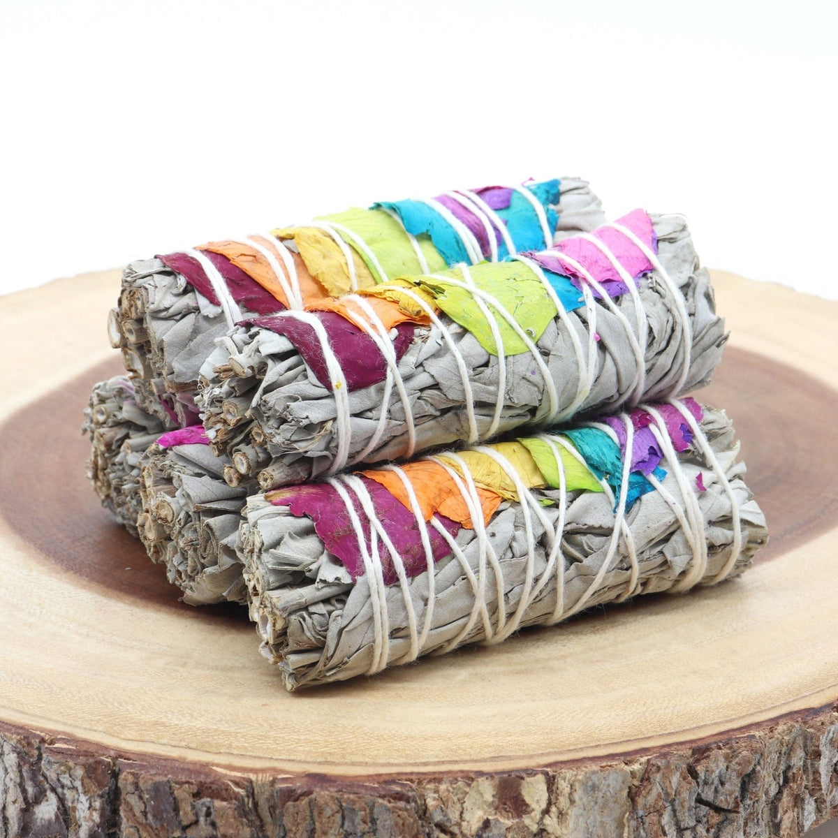 7 Chakra Sage Smudge Stick - 13 Moons