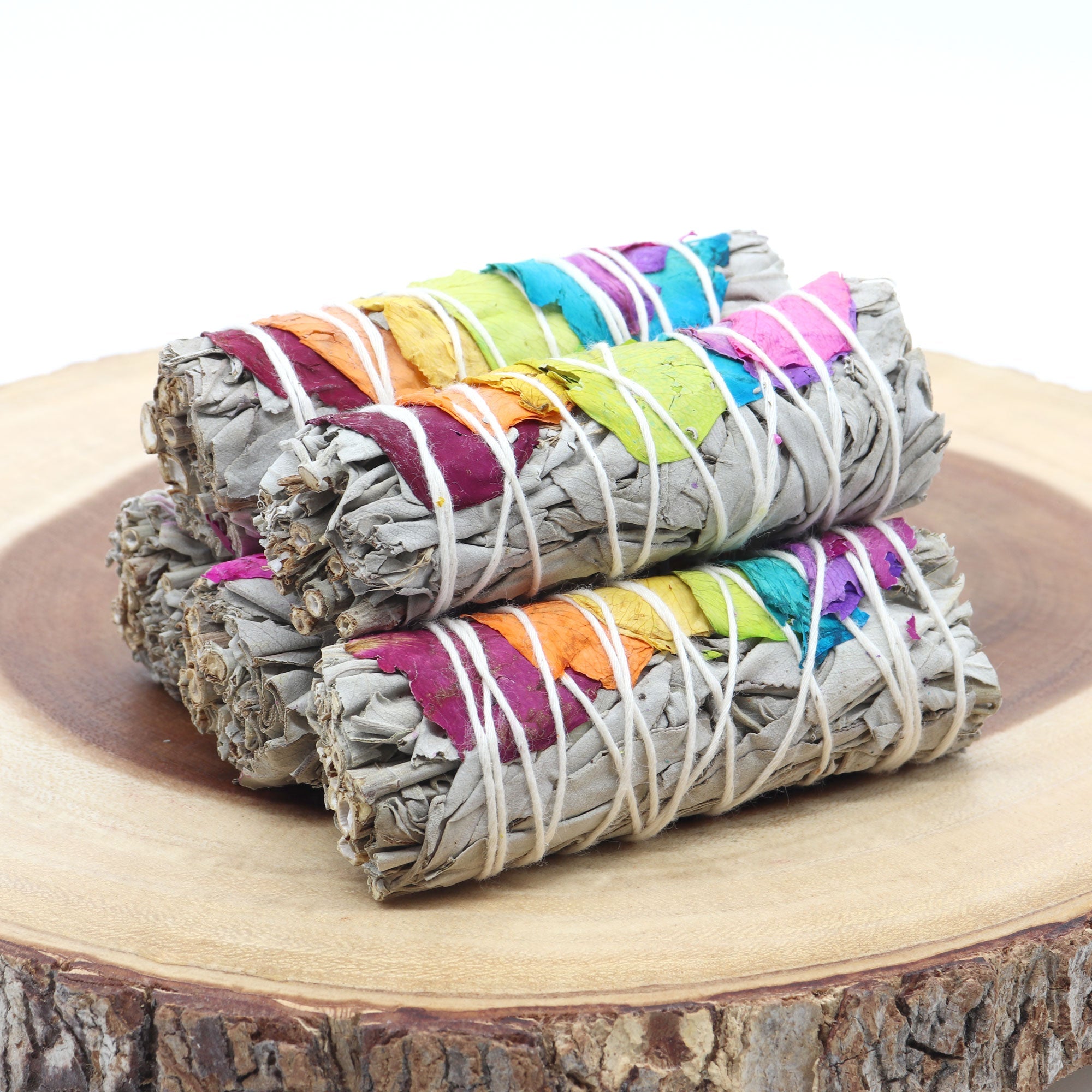 7 Chakra Sage Smudge Stick - 13 Moons