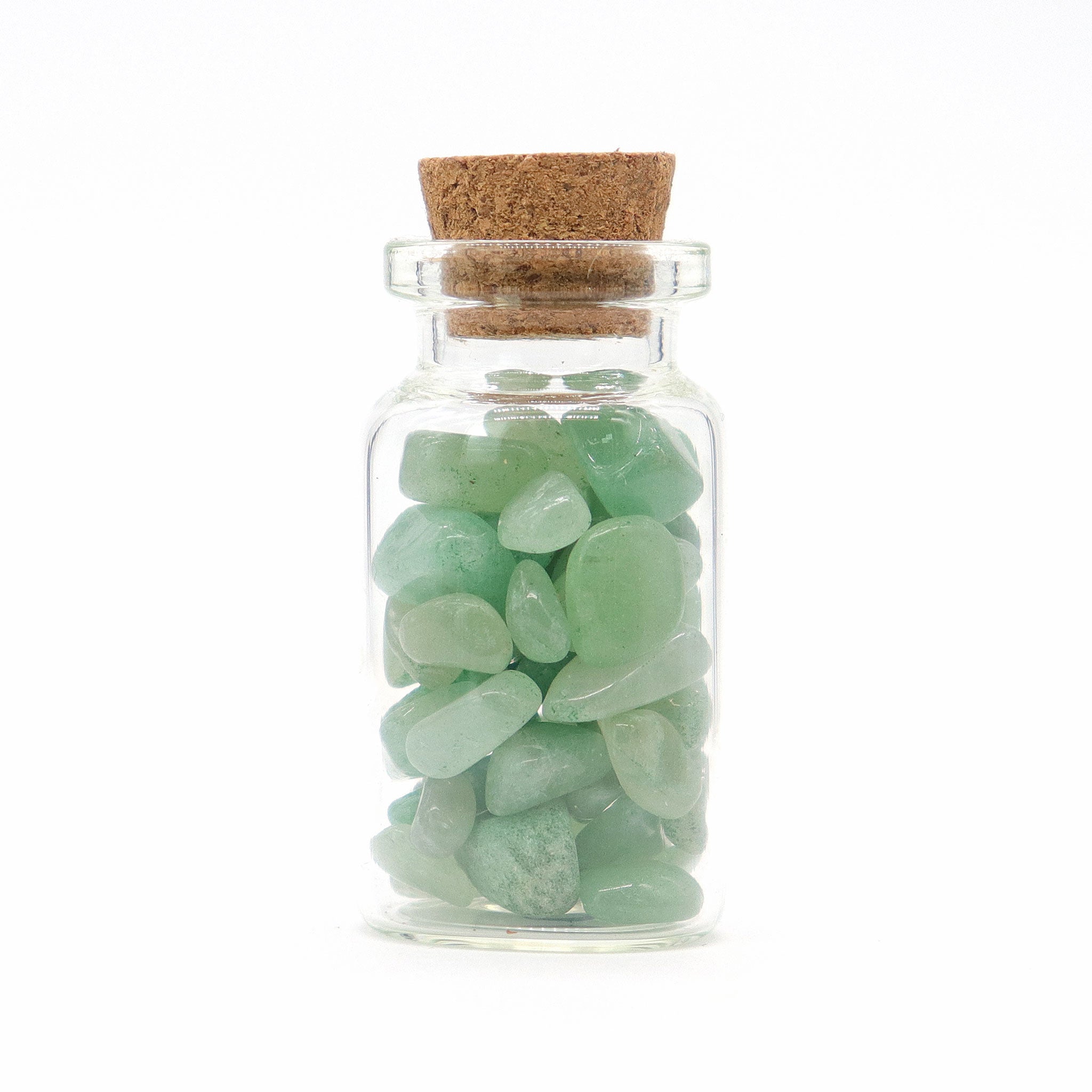 Green Aventurine Gemstones in Bottle