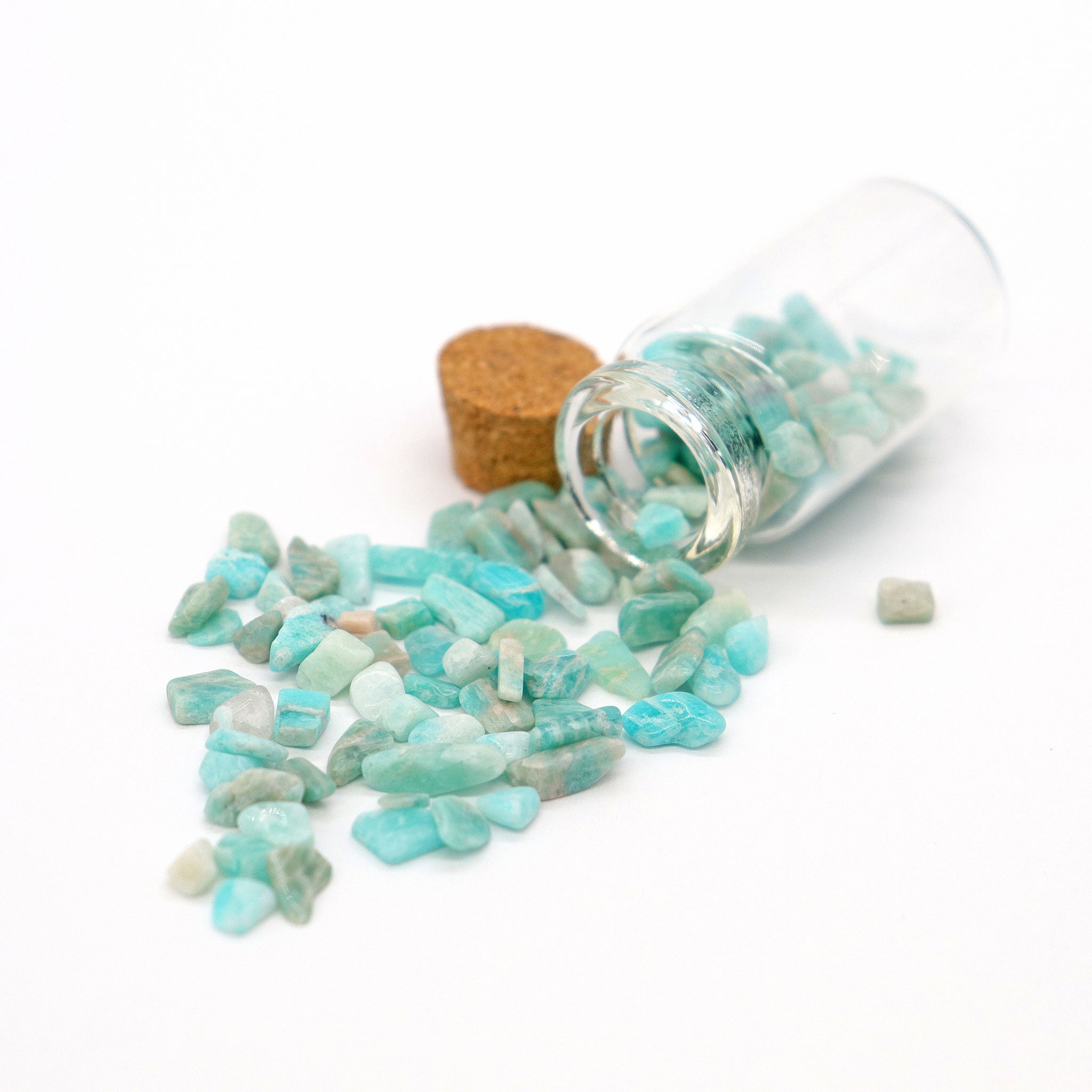 Amazonite Gemstones in Bottle - 13 Moons