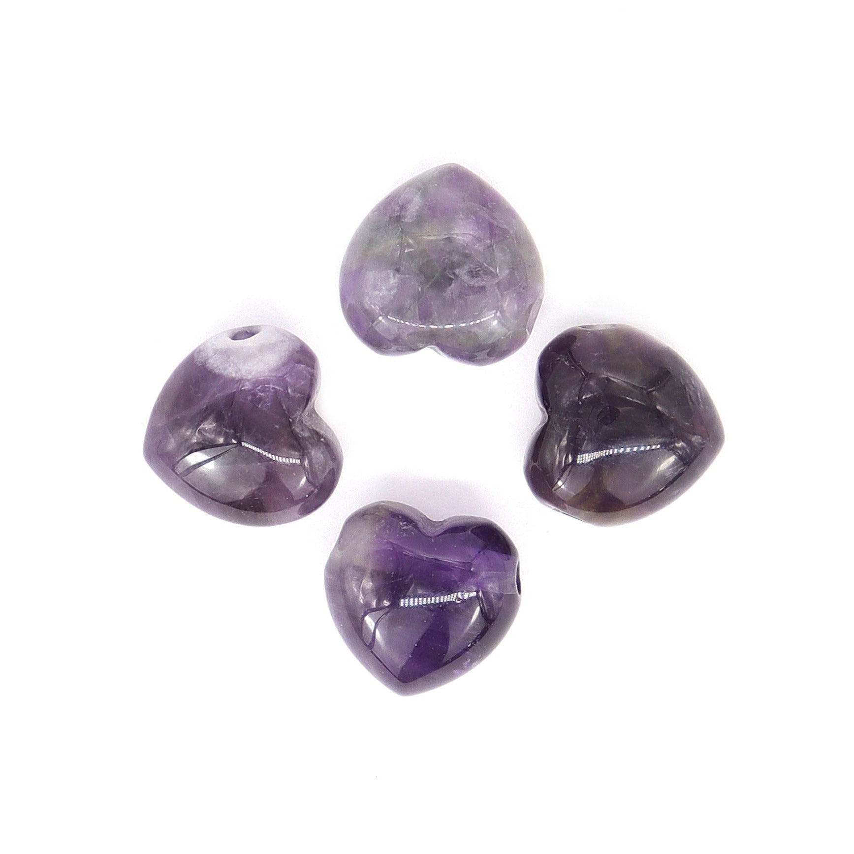 Amethyst Heart Pendant - 13 Moons