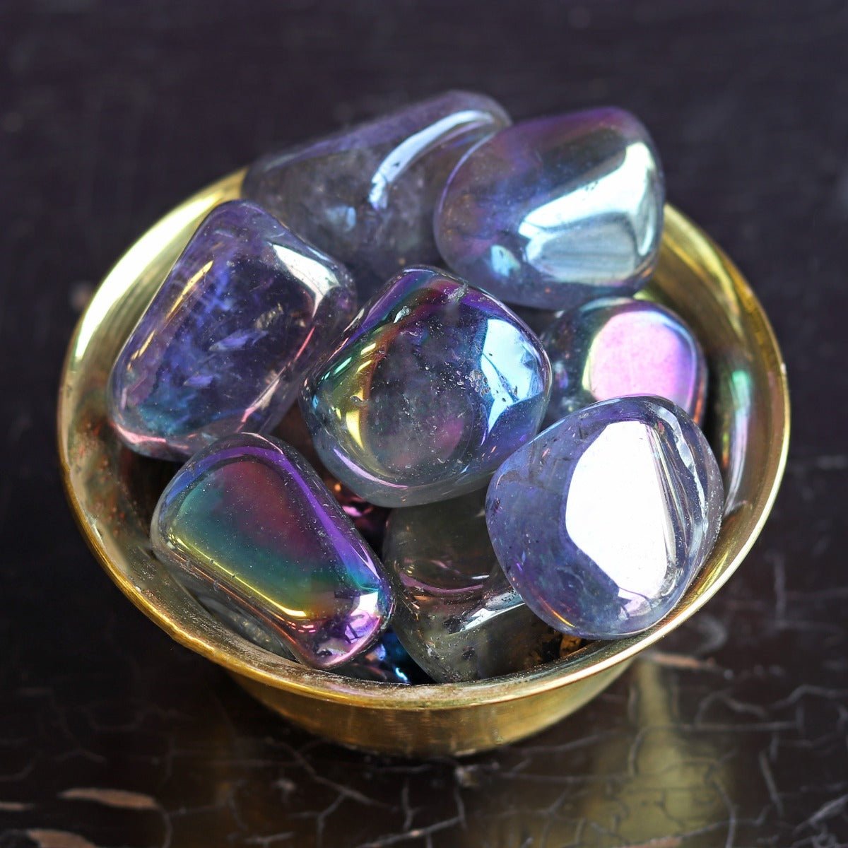 Amethyst, Rainbow Tumbled Stone - 13 Moons