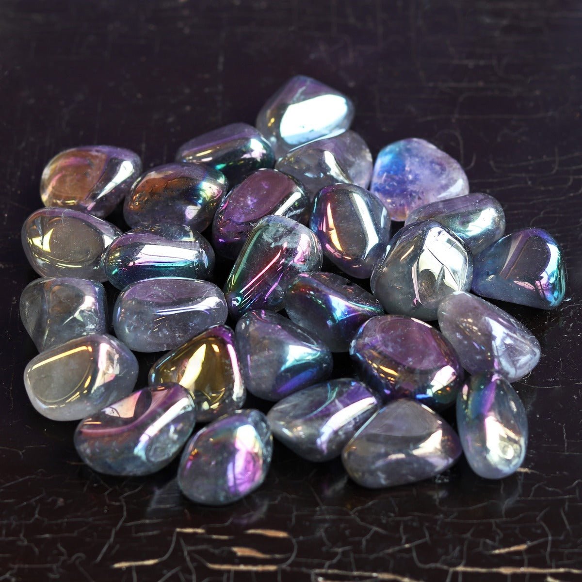 Amethyst, Rainbow Tumbled Stone - 13 Moons