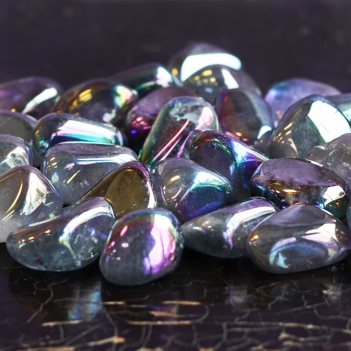 Amethyst, Rainbow Tumbled Stone - 13 Moons