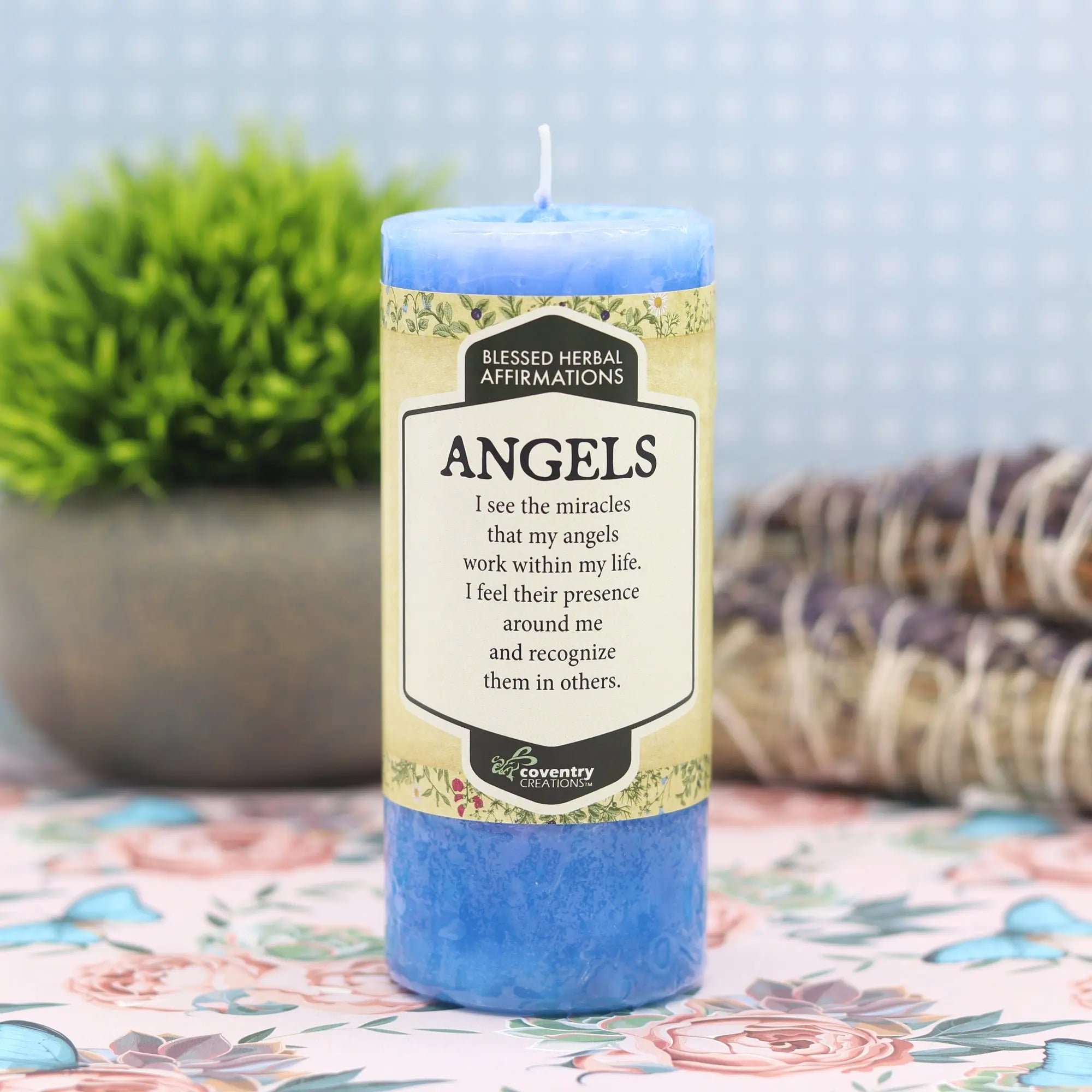 Blessed Herbal Affirmation Candles Angel Candle