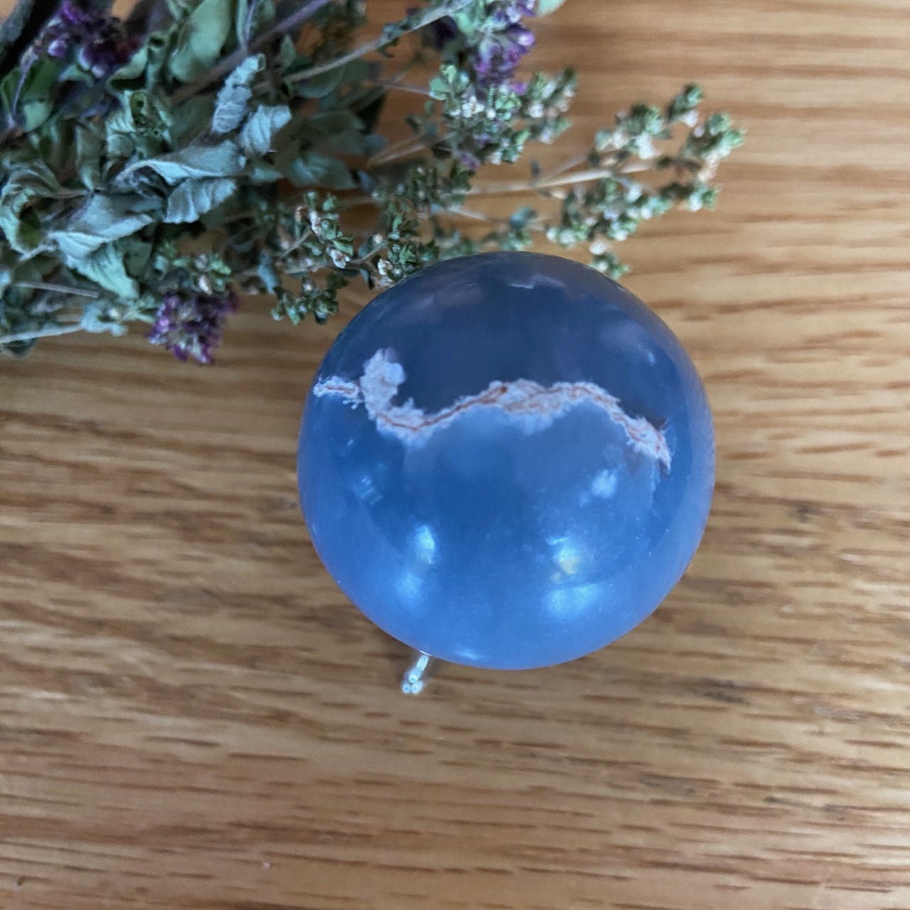 Angelite Sphere 1.5 inches - 13 Moons