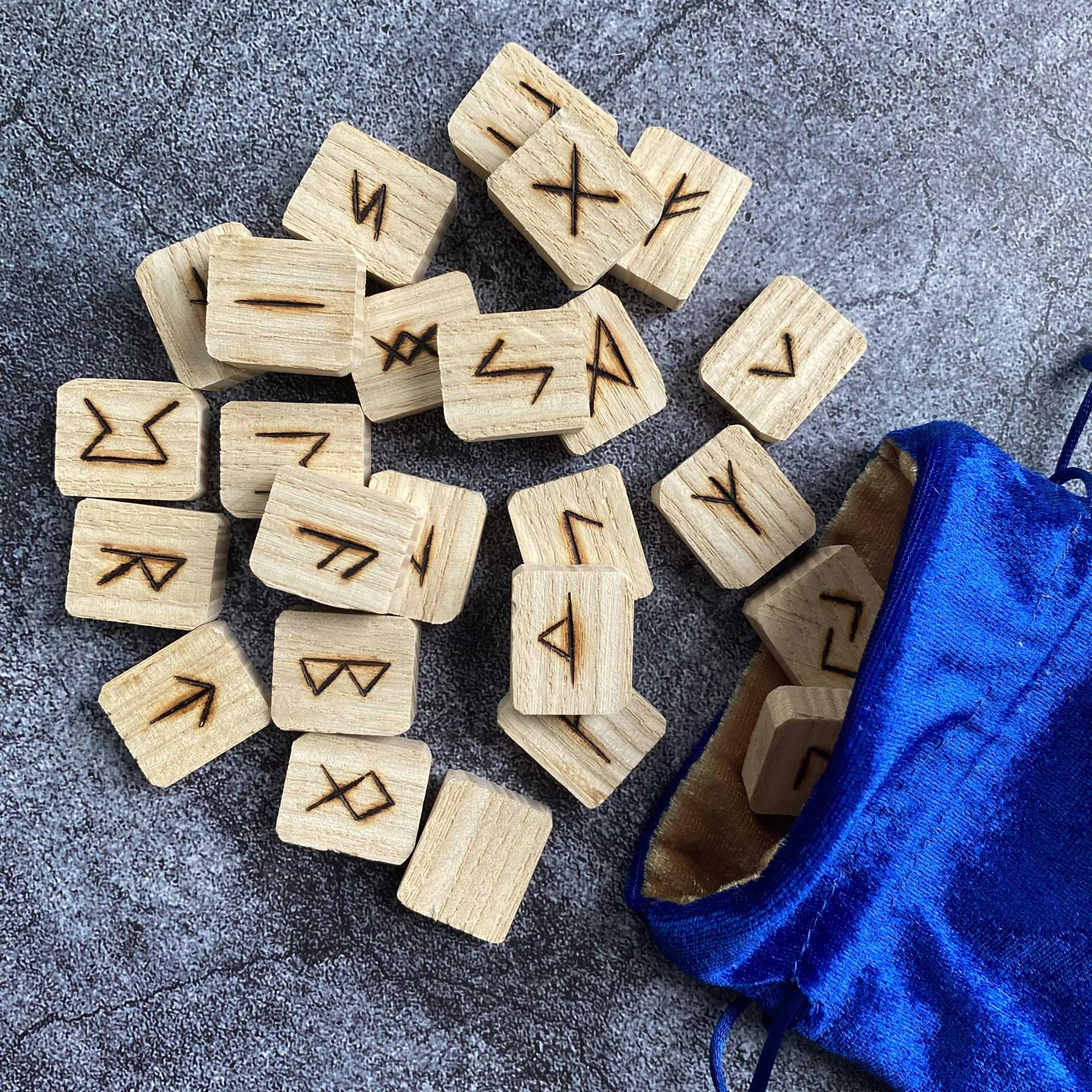 Ash Elder Futhark Runes - 13 Moons