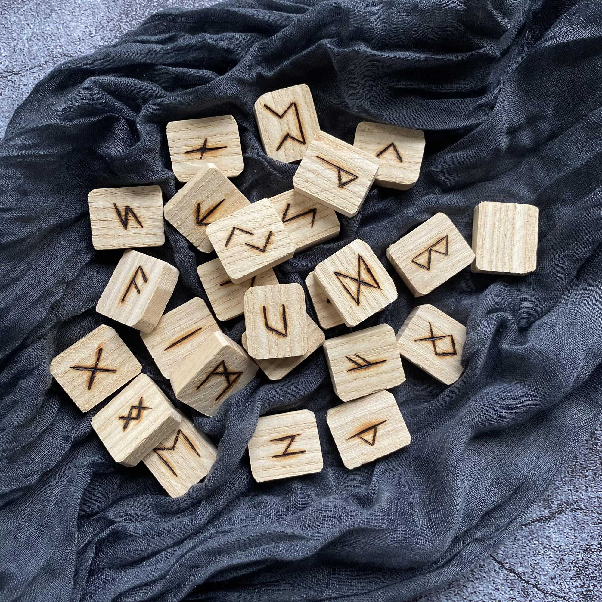 Ash Elder Futhark Runes - 13 Moons
