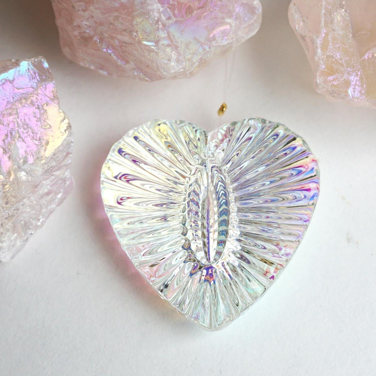 Aurora Borealis Crystal Heart - 13 Moons