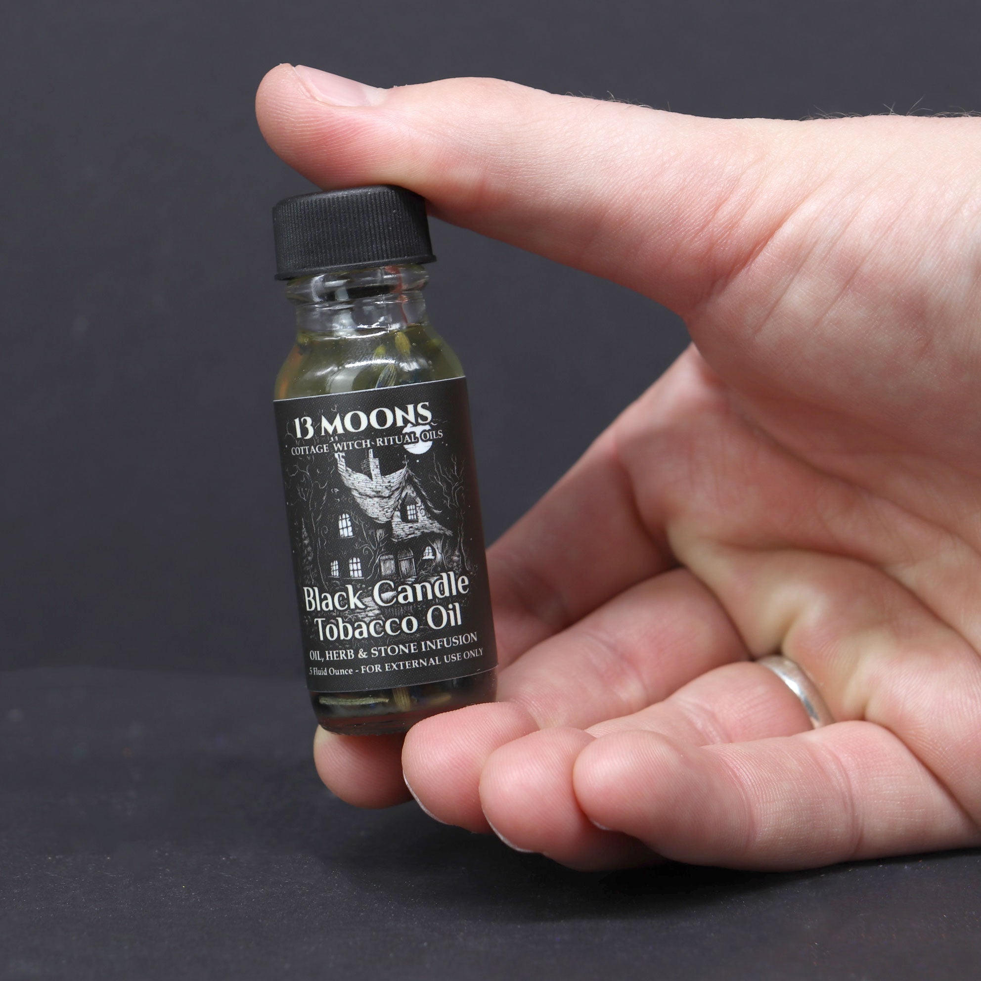 Black Candle Tobacco Ritual Oil by 13 Moons - 13 Moons
