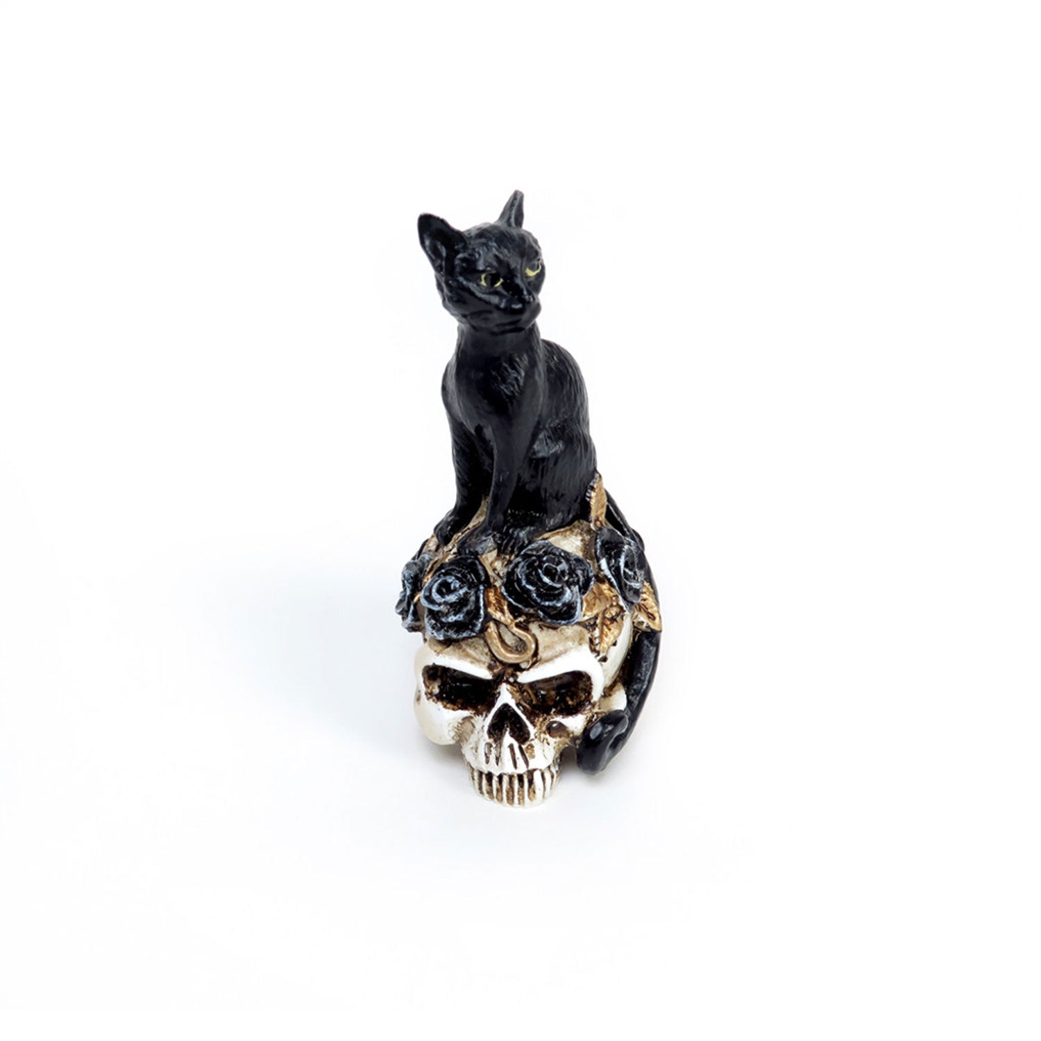 Black Cat on Skull - 13 Moons