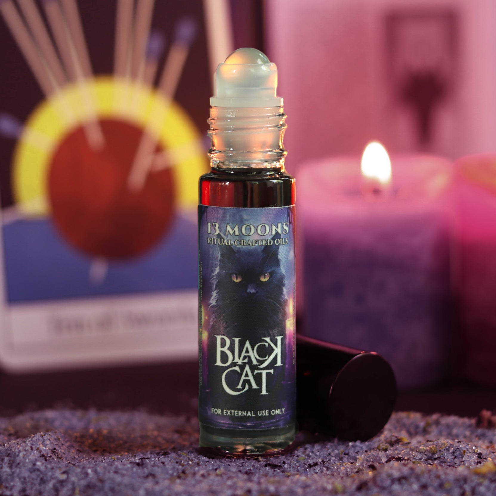 Black Cat Ritual Crafted Oil by 13 Moons - 13 Moons