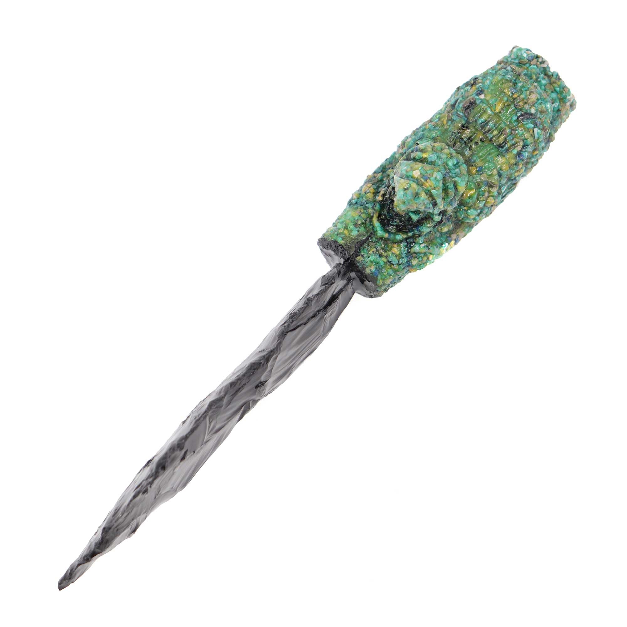Black Obsidian Orgone Athame with Decorative Handle - 13 Moons
