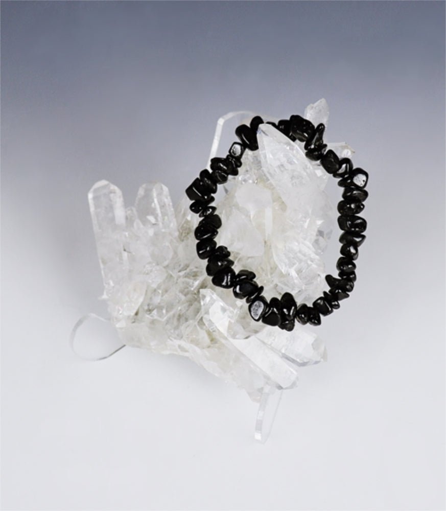 Black Tourmaline Chip Bracelet - 13 Moons